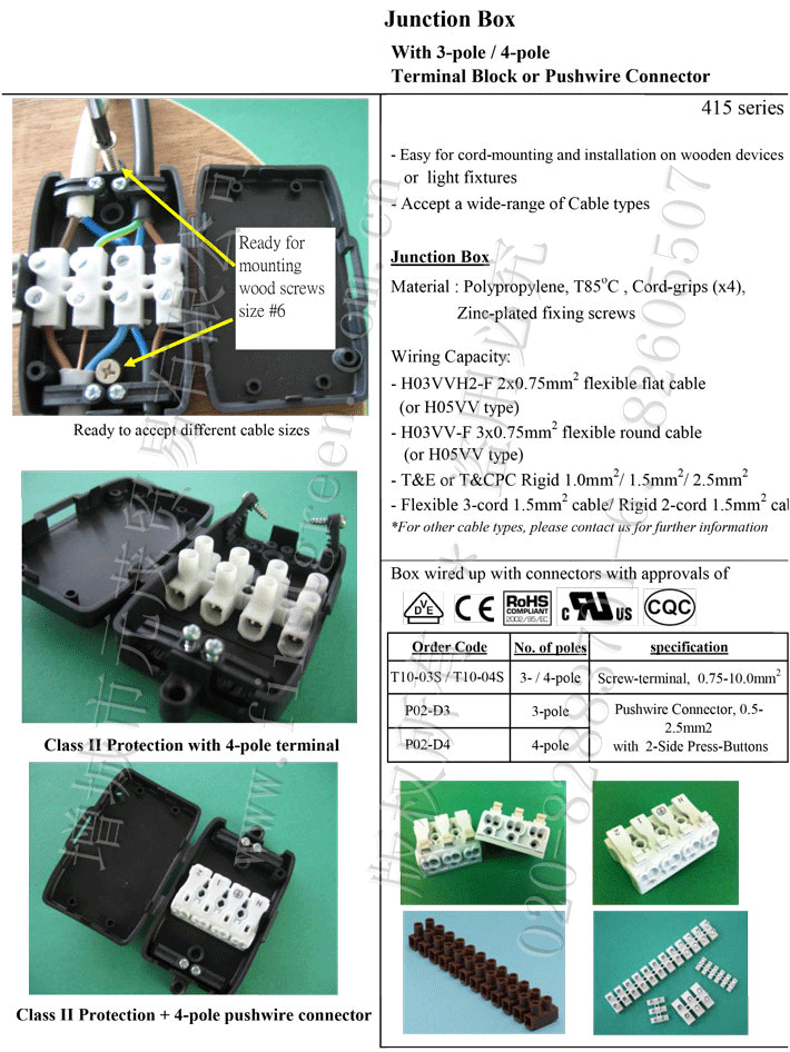 Junction Box For 4 Pole